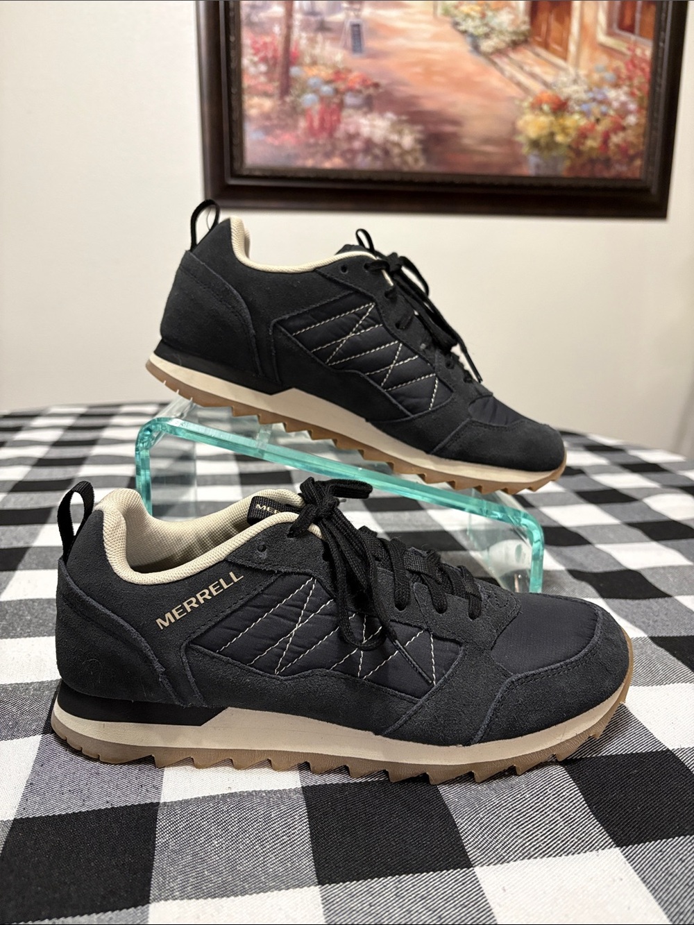 Merrell Alpine Black Suede Athletic Sport Sneaker Shoes Women's Size 8 J95376